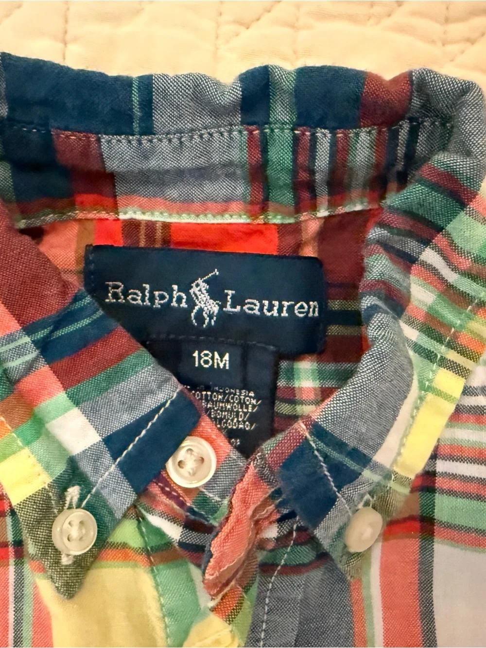Ralph Lauren Boys Multicolor Plaid Button-Down Shirt
